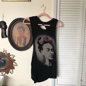 Frida kahlo twist Back tank top 🖤🌱🌙✨🌿